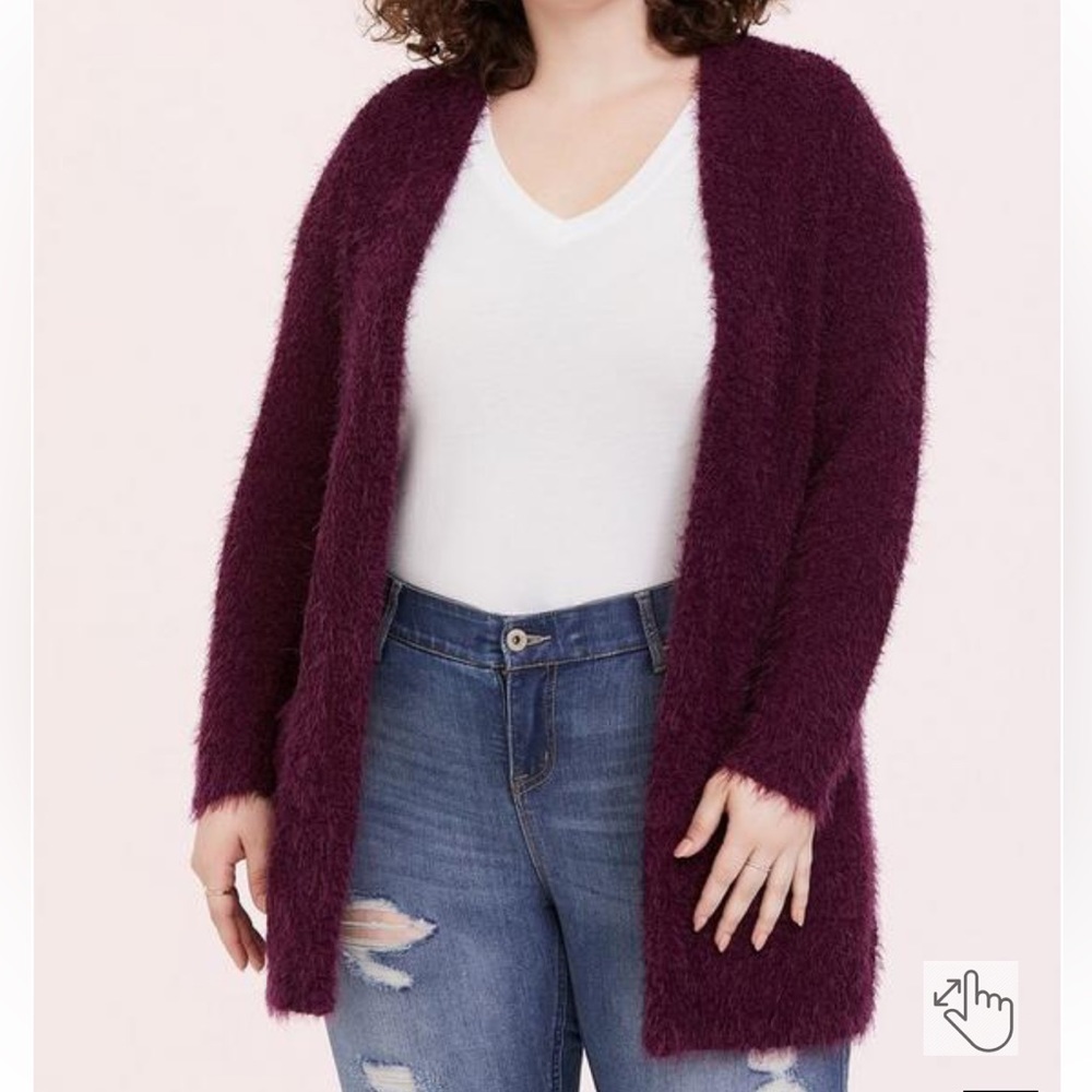 Fuzzy Yarn Cardigan